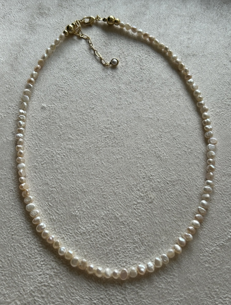 Mikabe - Flat Natural Pearl Necklace P - MK1979