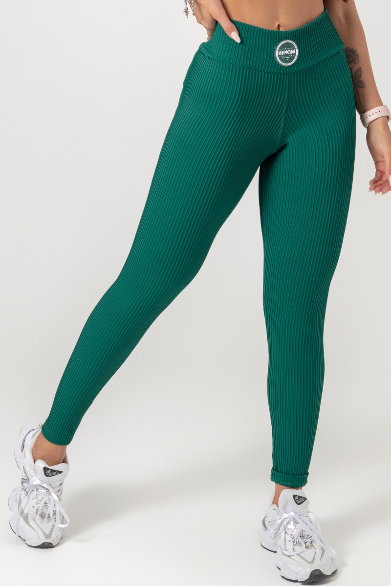 Hipkini - Follow the Sun Green Ribbed Leggings - 33330760