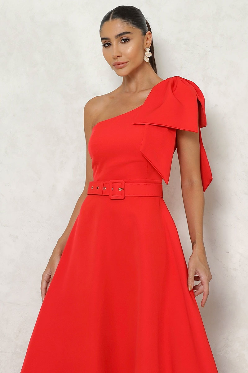 Miss Misses - Misses Julia Long Red Dress - 54384VERM