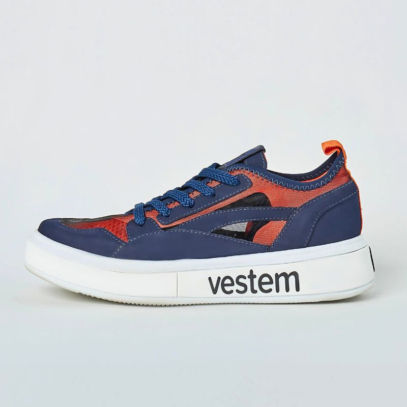 Vestem - Frida Multicolor Dark Navy and Neon Orange Sneakers - TE20.C0496