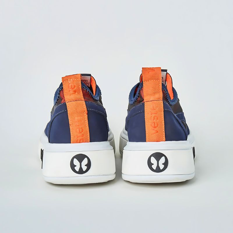 Vestem - Frida Multicolor Dark Navy and Neon Orange Sneakers - TE20.C0496