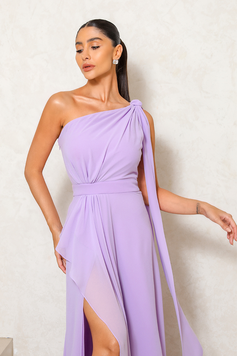 Dot Clothing - Dot Clothing Berta Lavender Slit Dress - 2495LAVAN