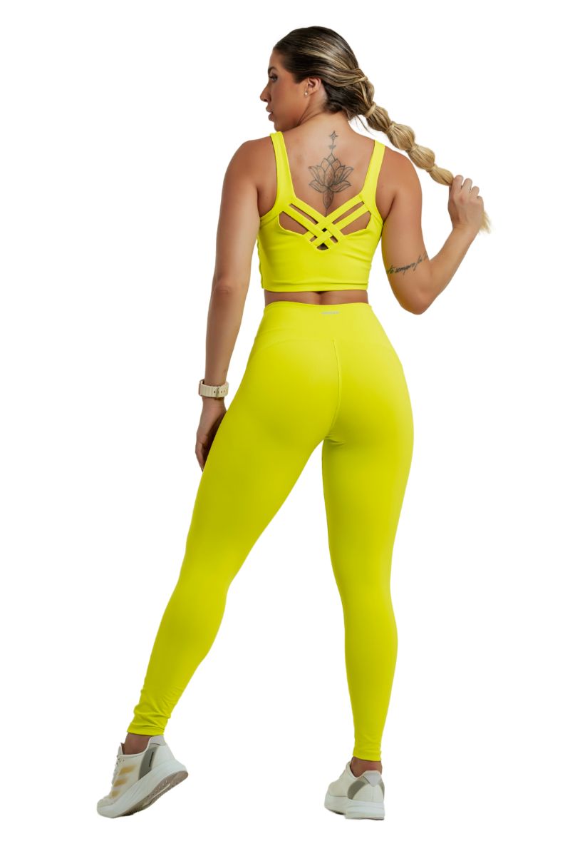 Garotafit - Neon Yellow Joy Set - FCS356JFG