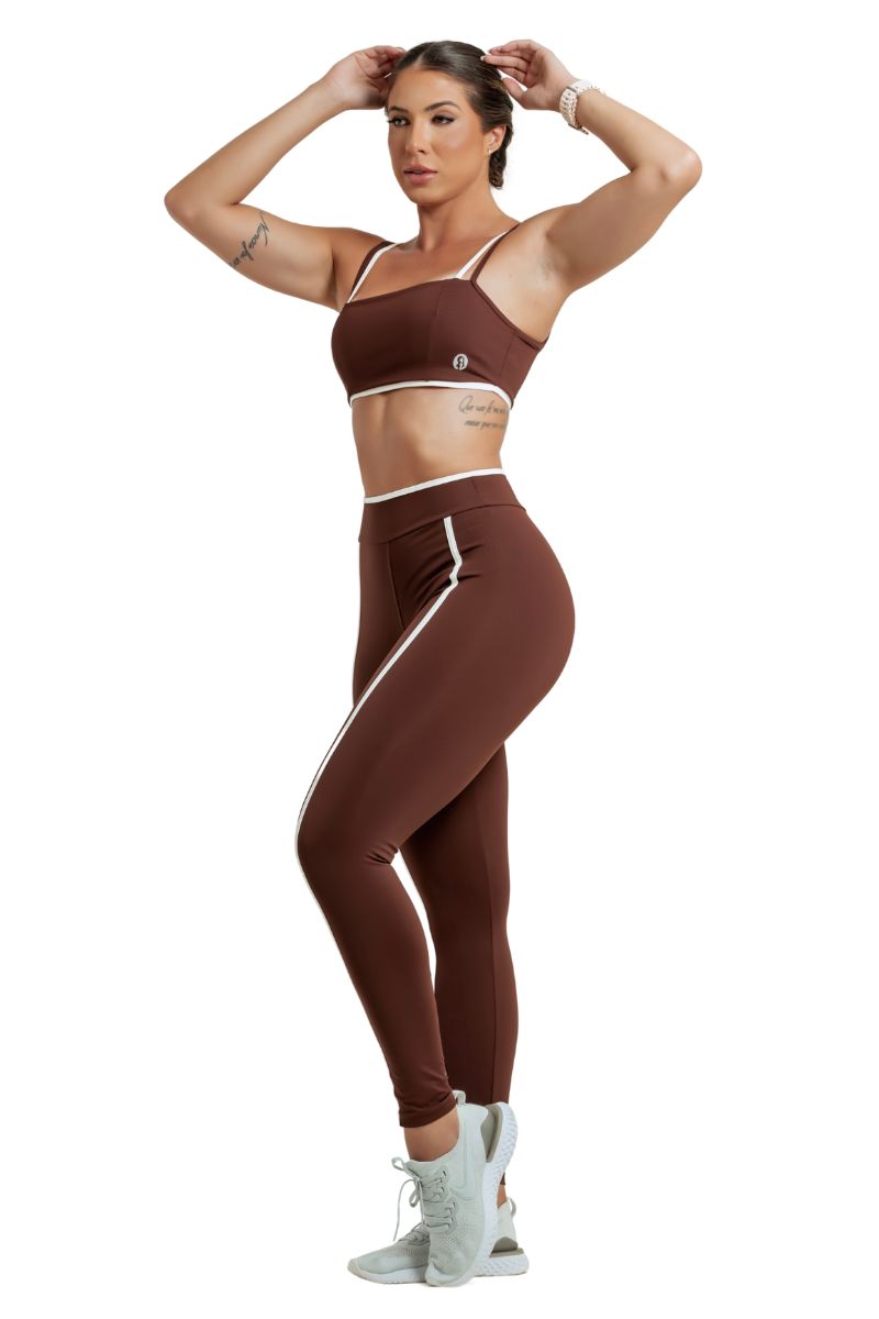 Garotafit - Flap Leggings Café/off - FUS475MIG