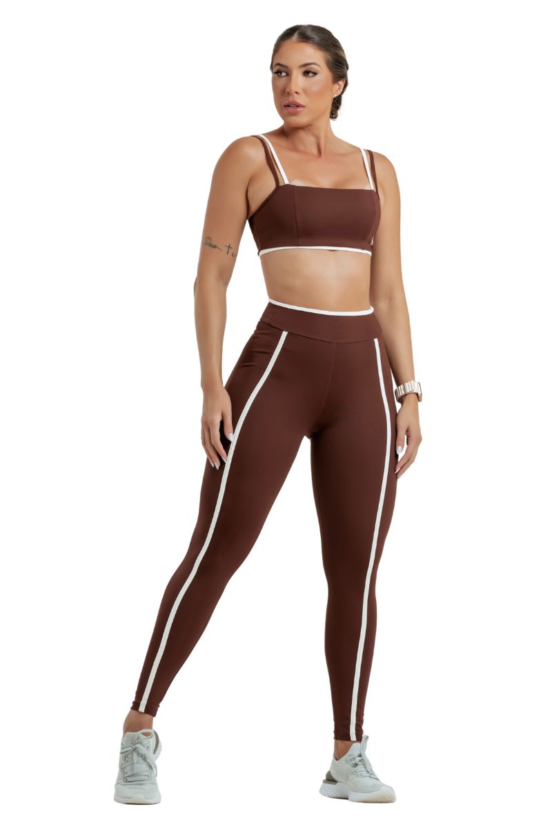 Garotafit - Flap Leggings Café/off - FUS475MIG