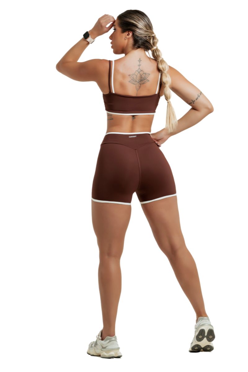 Garotafit - Flap Shorts Café/off - SH540MIP