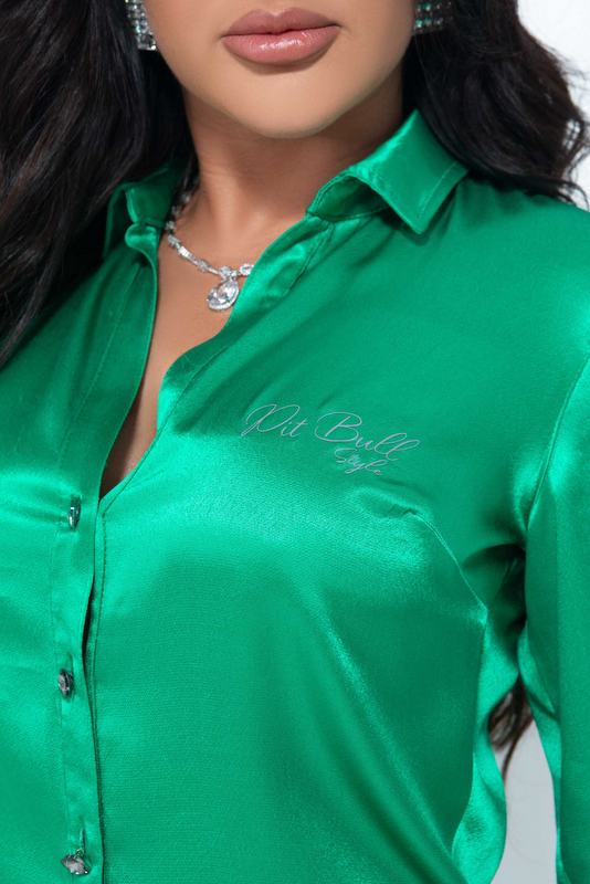 Pit Bull Jeans - Pit Bull Green Shirt Dress - 80569