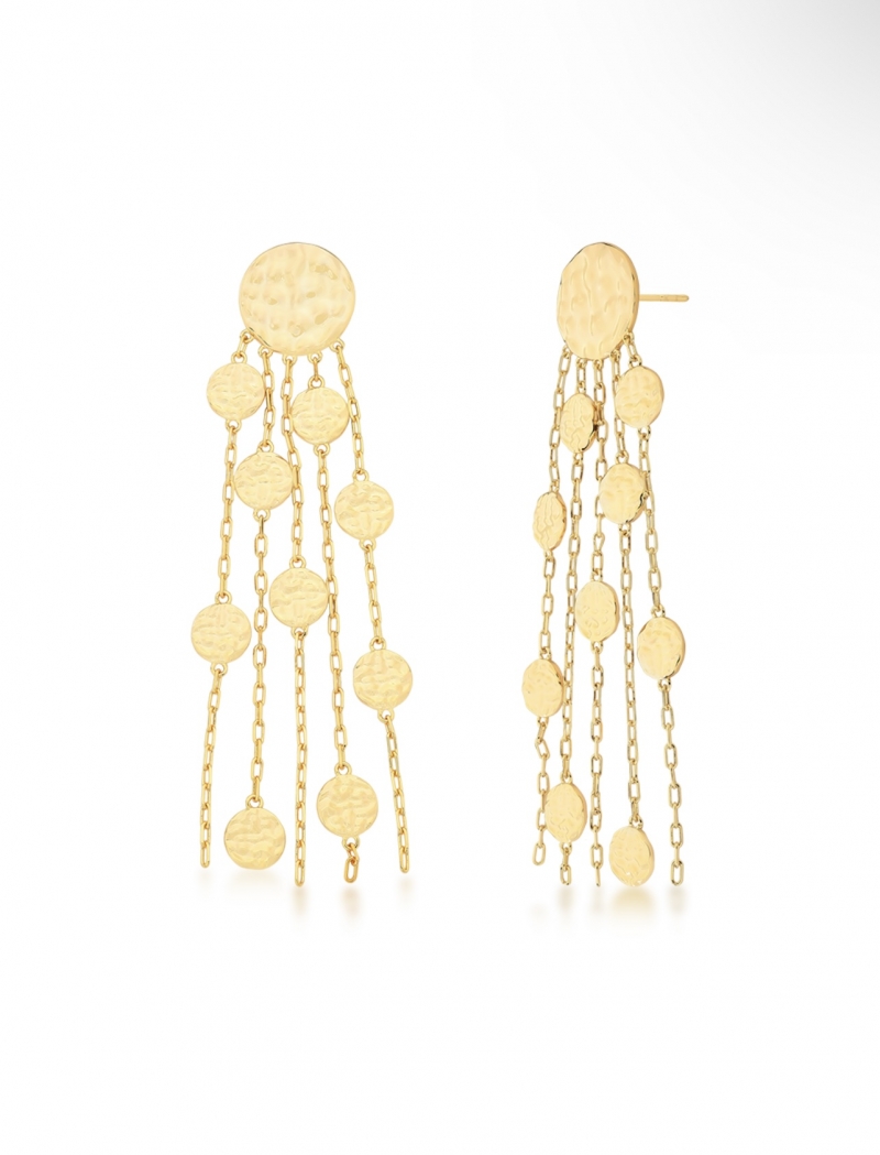 Mikabe - Fringe Medal Earring - MK1987