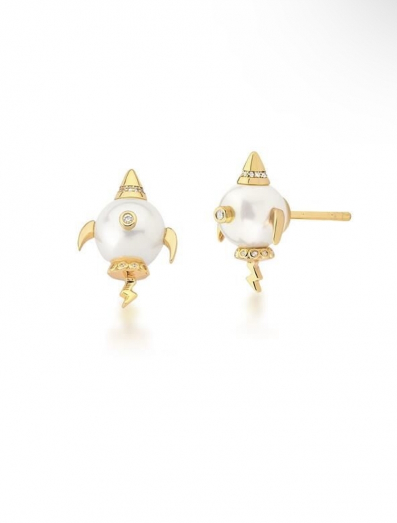 Mikabe - Pearl Rocket Earring - MK1988