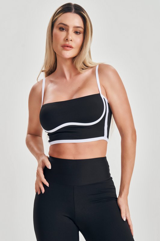 Lets Gym - Black Stard Top - 2547PT