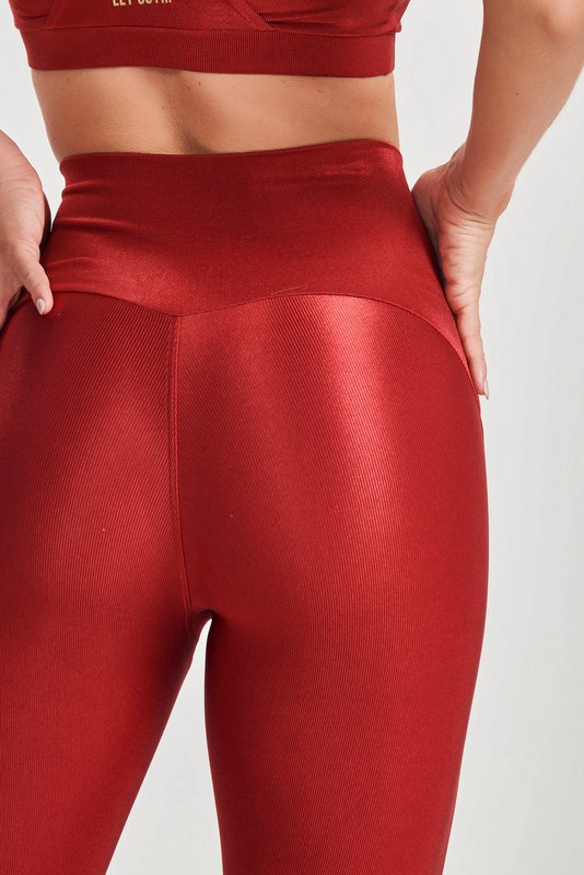 Lets Gym - Basic Fit Red Leggings - 2583VM