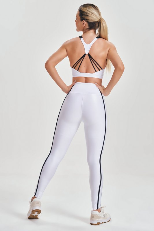 Lets Gym - White Flex Leggings - 2529BR