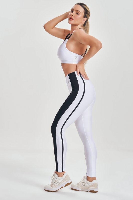 Lets Gym - White Flex Leggings - 2529BR