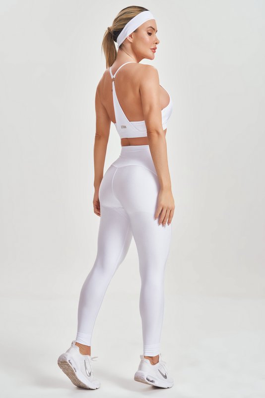 Lets Gym - Basic Fit White Leggings - 2583BR