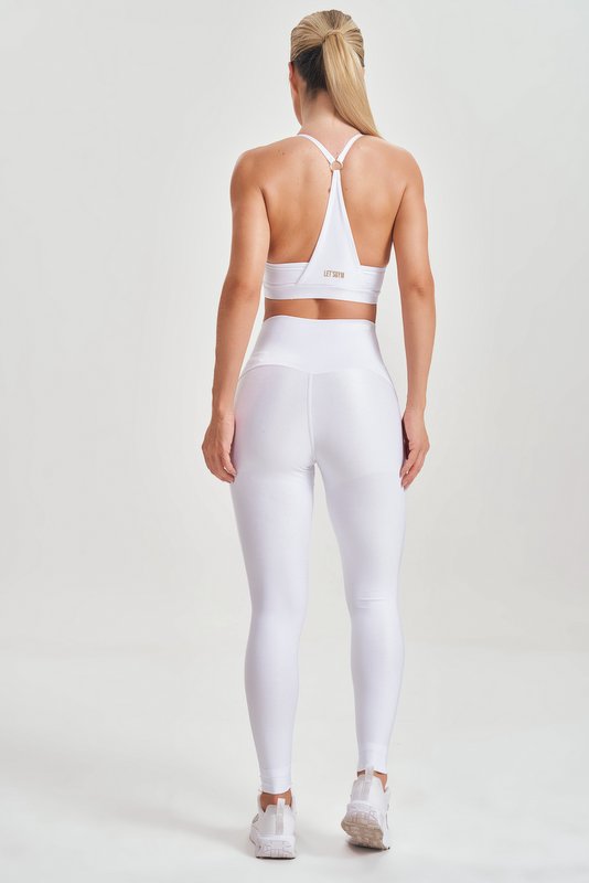 Lets Gym - Basic Fit White Leggings - 2583BR