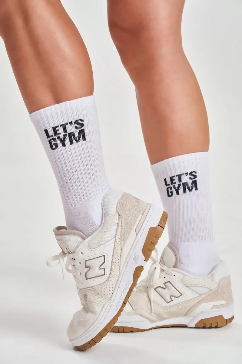 Lets Gym - Meia Lets Gym Branco - 2594BR Lets Gym - Meia Lets Gym Branco - 2594BR
