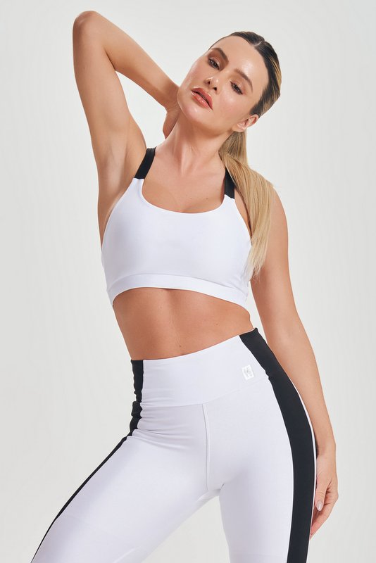 Lets Gym - White Flex Top - 2528BR