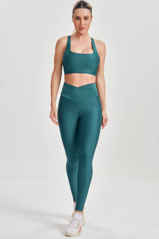 Lets Gym - Green Just Leggings - 2555VD