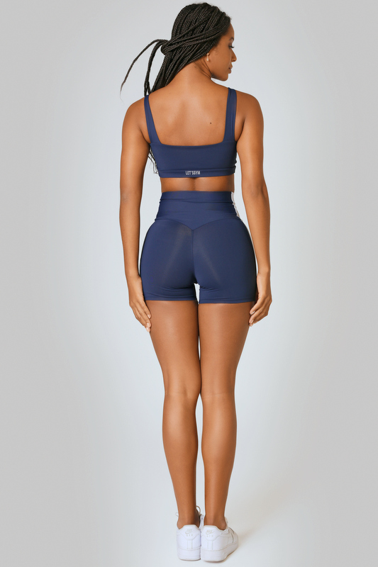 Lets Gym - Blue Silhouette Shorts - 2540AZM