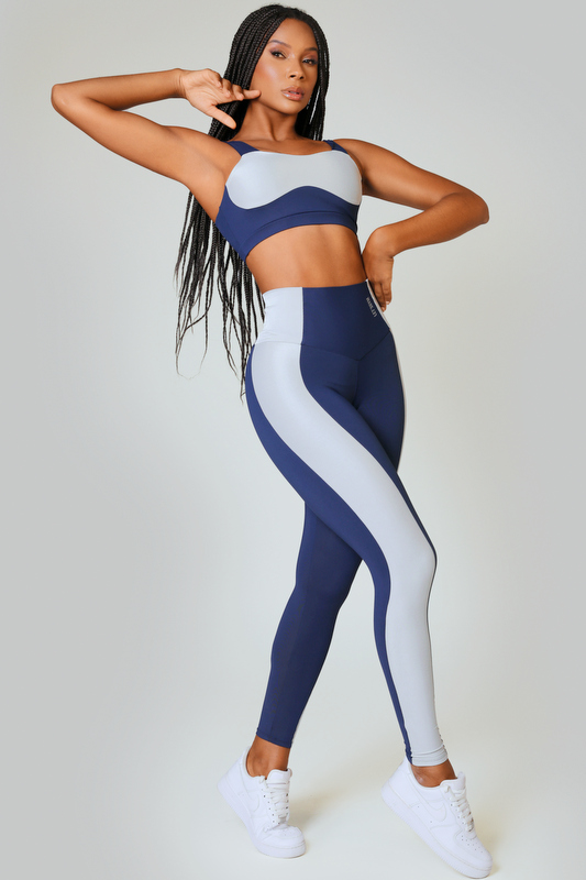 Lets Gym - Blue Silhouette Leggings - 2539AZM