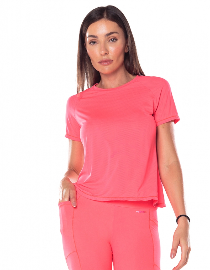 Vestem - Dry Fit Sunny pink Electra Short Sleeve Shirt - BMC753.V25.C0428