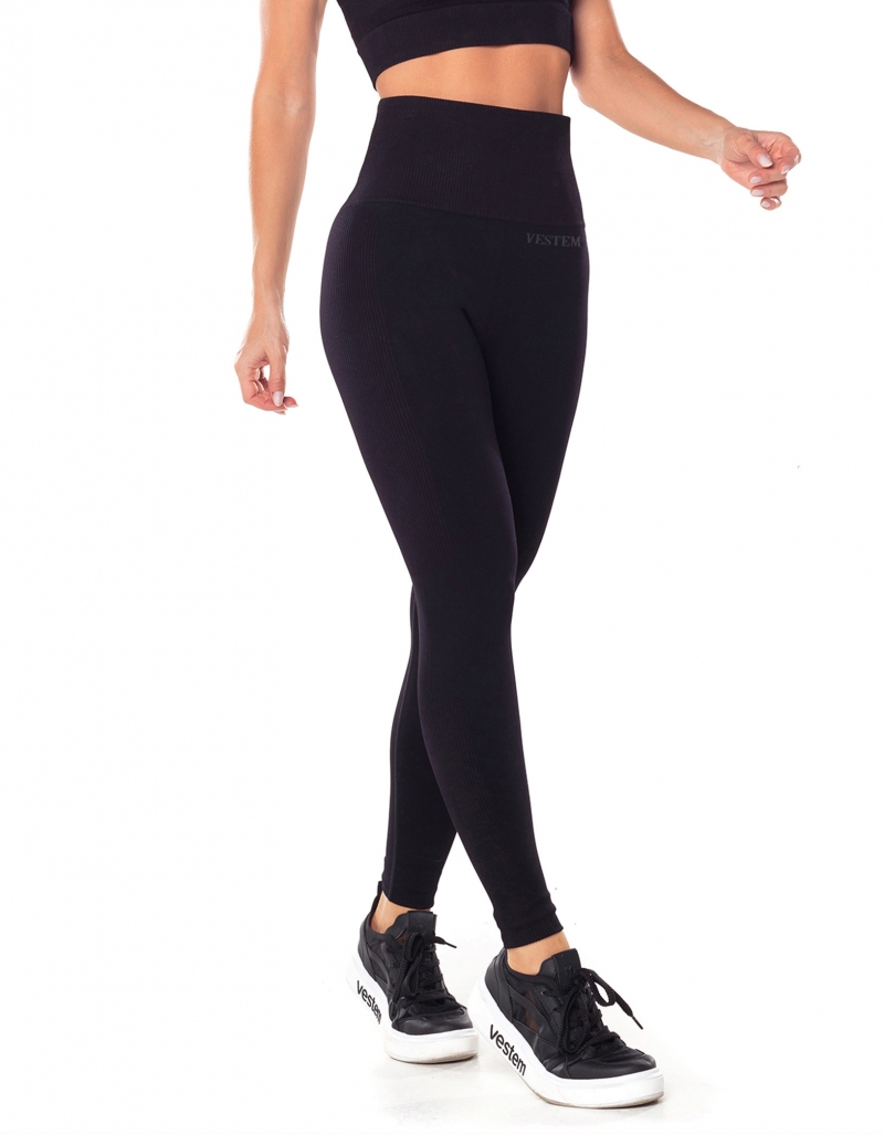 Vestem - Seamless Gal Black Leggings - FS1398.V25.C0002