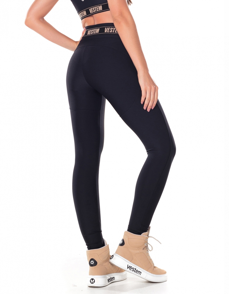 Vestem - Black Hera Elastic Waistband Leggings - FS1437.V25.C0002