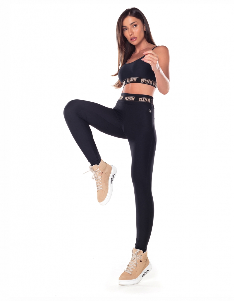 Vestem - Black Hera Elastic Waistband Leggings - FS1437.V25.C0002