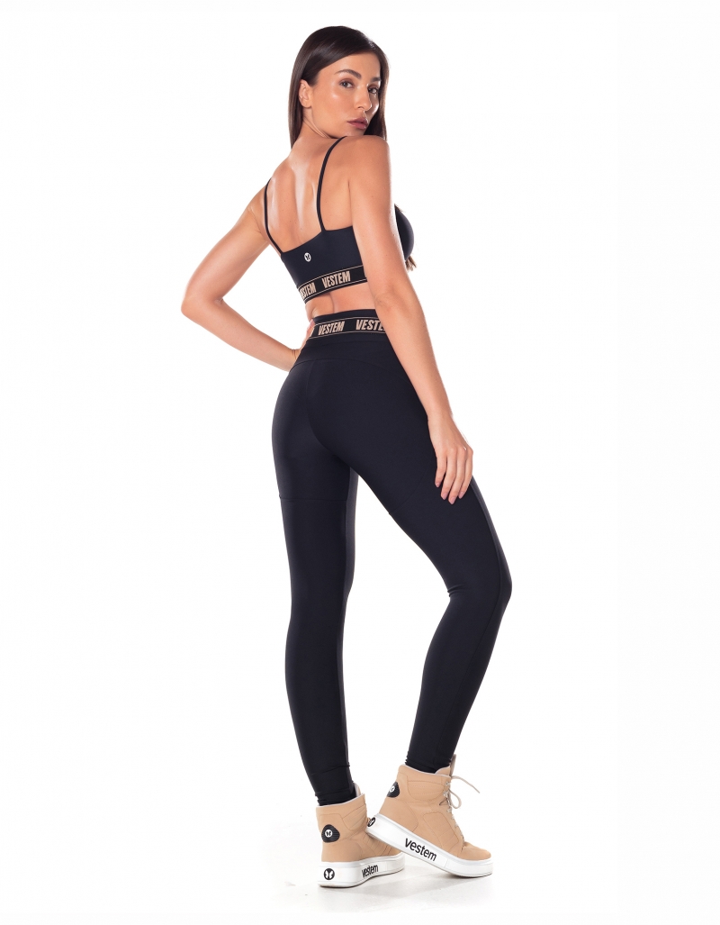 Vestem - Black Hera Elastic Waistband Leggings - FS1437.V25.C0002