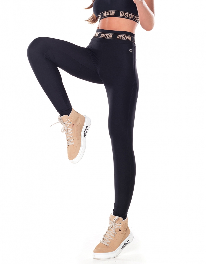 Vestem - Black Hera Elastic Waistband Leggings - FS1437.V25.C0002