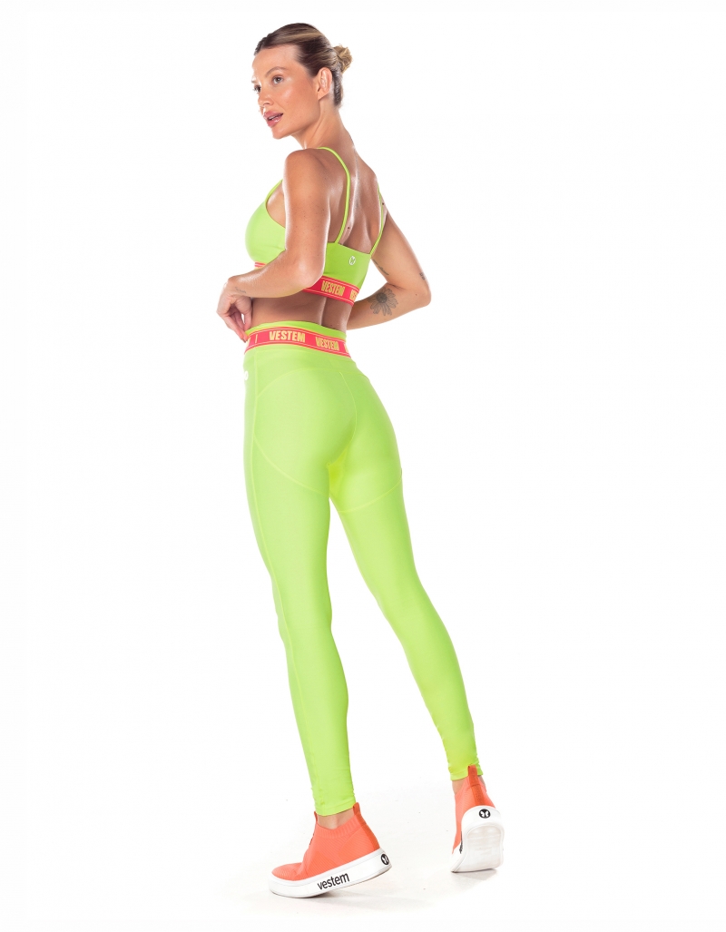 Vestem - Neon Yellow Hera Elastic Waistband Leggings - FS1437.V25.C0009