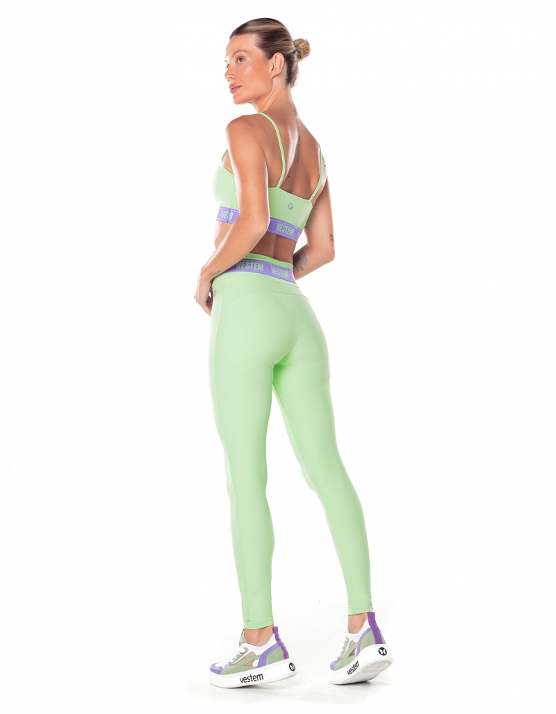 Vestem - Mint Green Hera Elastic Waistband Leggings - FS1437.V25.C0280