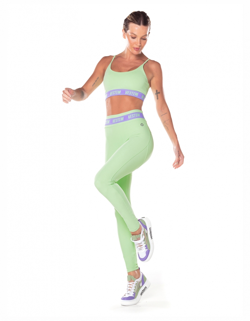 Vestem - Mint Green Hera Elastic Waistband Leggings - FS1437.V25.C0280