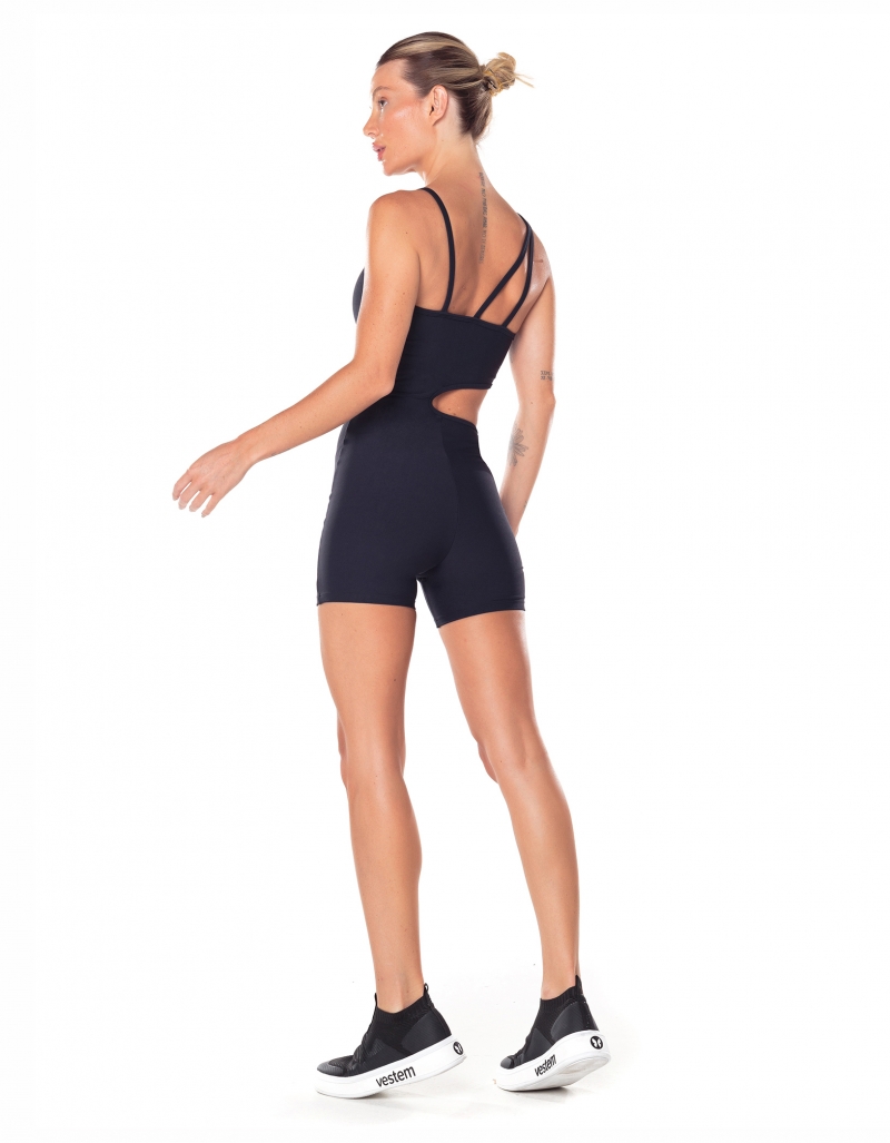 Vestem - Black Sunny Cut Out Romper - MAC274.V25.C0002