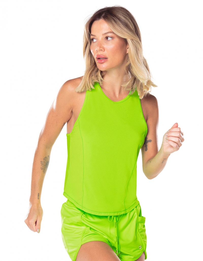 Vestem - Tank Shirt Dry Fit Slim Sunny Neon Green - REG777.V25.C0041