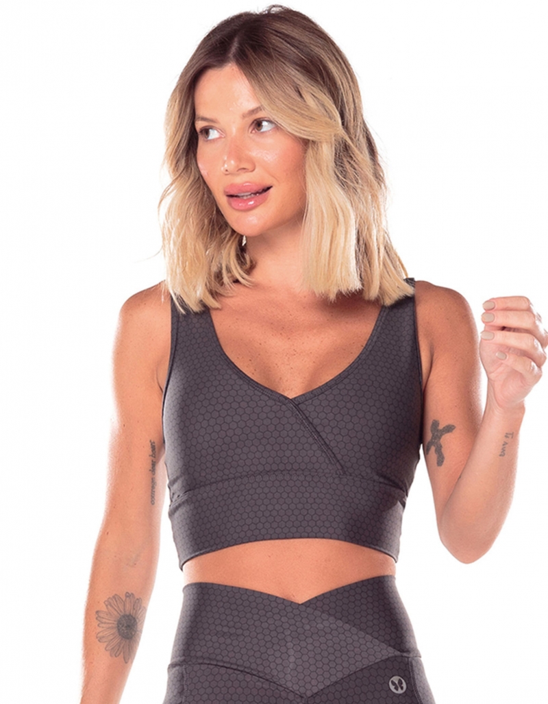 Vestem - Honey Colmeia Urban Wrap Front Top - TOP1066.V25.E1282.V25