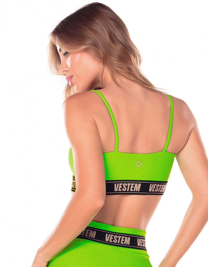 Vestem - Neon Green Ivy Custom Stretch Top - TOP723.V25.C0041