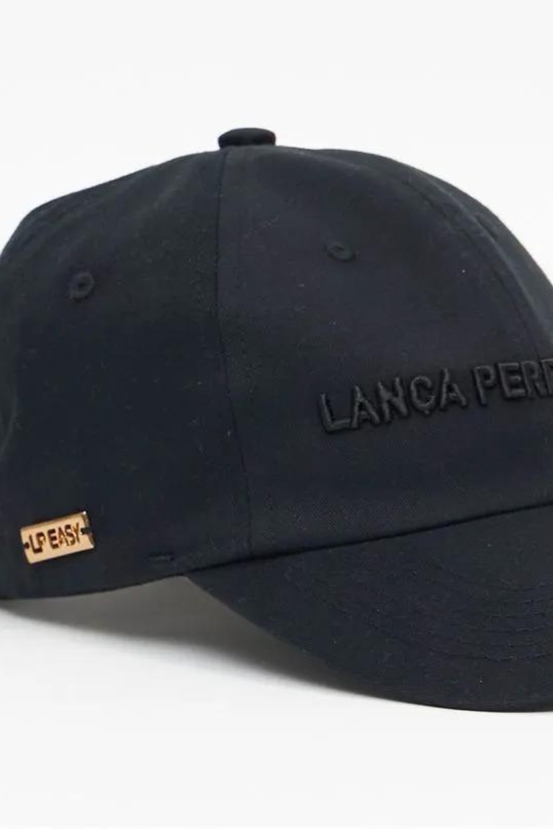 LANÇA PERFUME - Cap With Front Needlework Launches Perfume Black - 0146PT