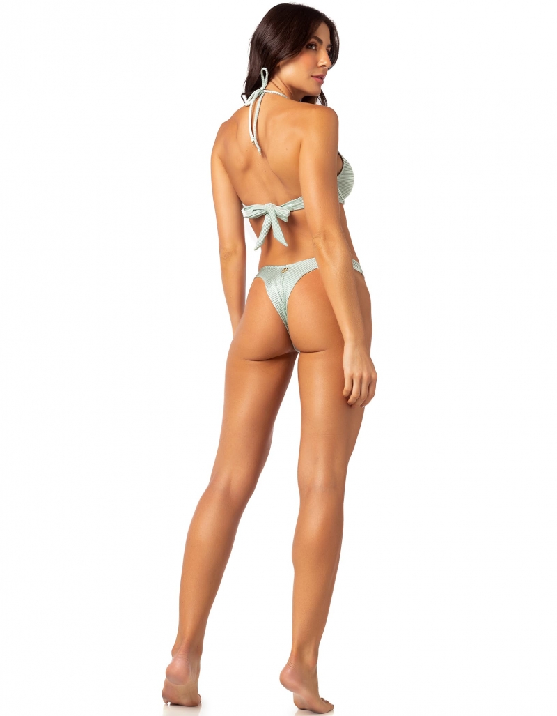 Vestem - Etero Green Texture Delta Wing Bikini Bottom - TG168.C0291