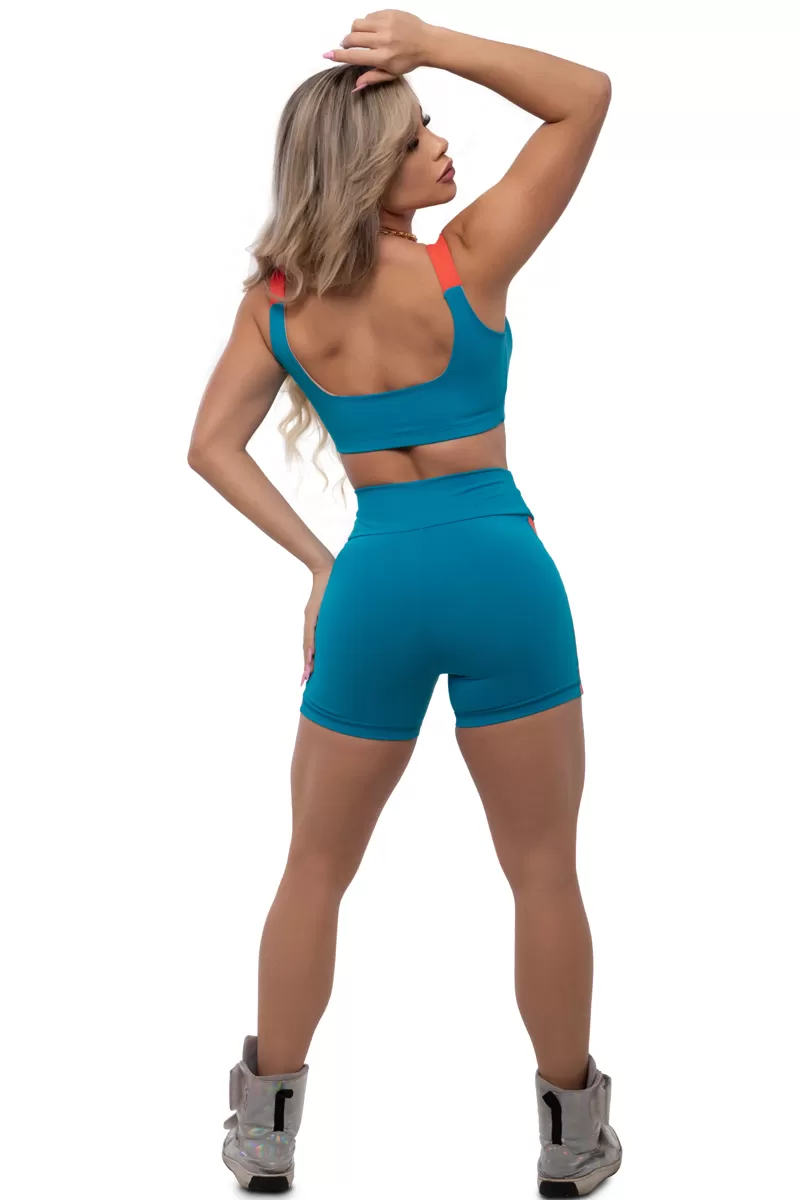 Trincks - Conjunto Short e Top Legday Petróleo e Orange - Trincks - Conjunto Short e Top Legday Petróleo e Orange -