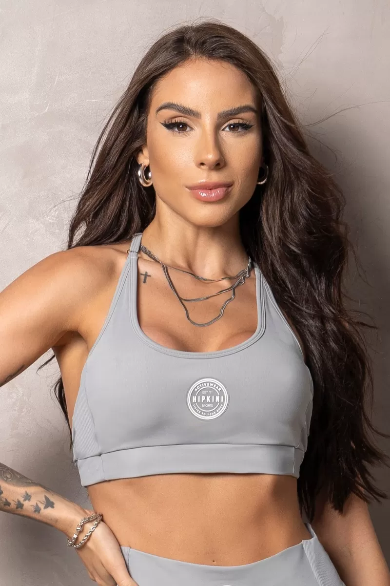 Hipkini - Top Elevate Cinza Frente unica - 33330848