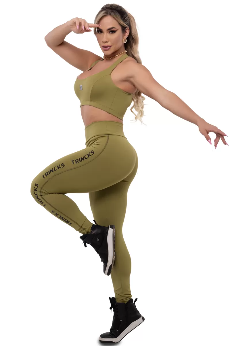 Trincks - Conjunto Legging e Top Basic Pistache - Trincks - Conjunto Legging e Top Basic Pistache -