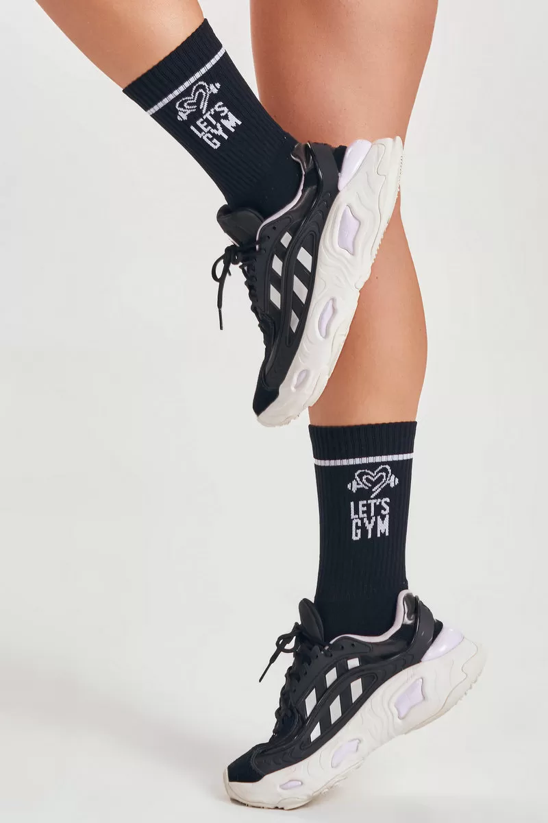 Lets Gym - Meia Lets Gym Preto - 2576PT Lets Gym - Meia Lets Gym Preto - 2576PT