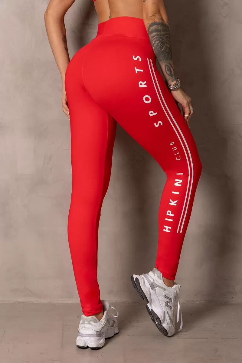 Hipkini - Legging Sunrise Vermelha com Silk - 33331021 Hipkini - Legging Sunrise Vermelha com Silk - 33331021