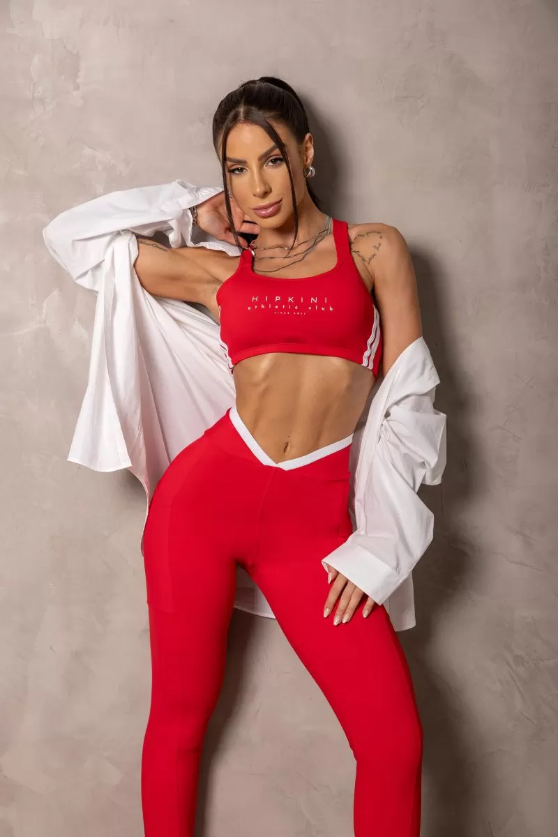 Hipkini - Legging Sunrise Vermelha com Bolsos - 33331024 Hipkini - Legging Sunrise Vermelha com Bolsos - 33331024