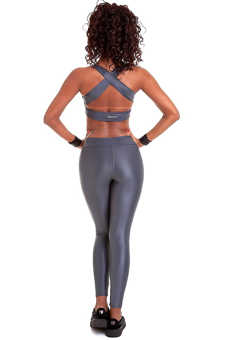 Garotafit - Calça Cire Basic Cinza - FUS186C