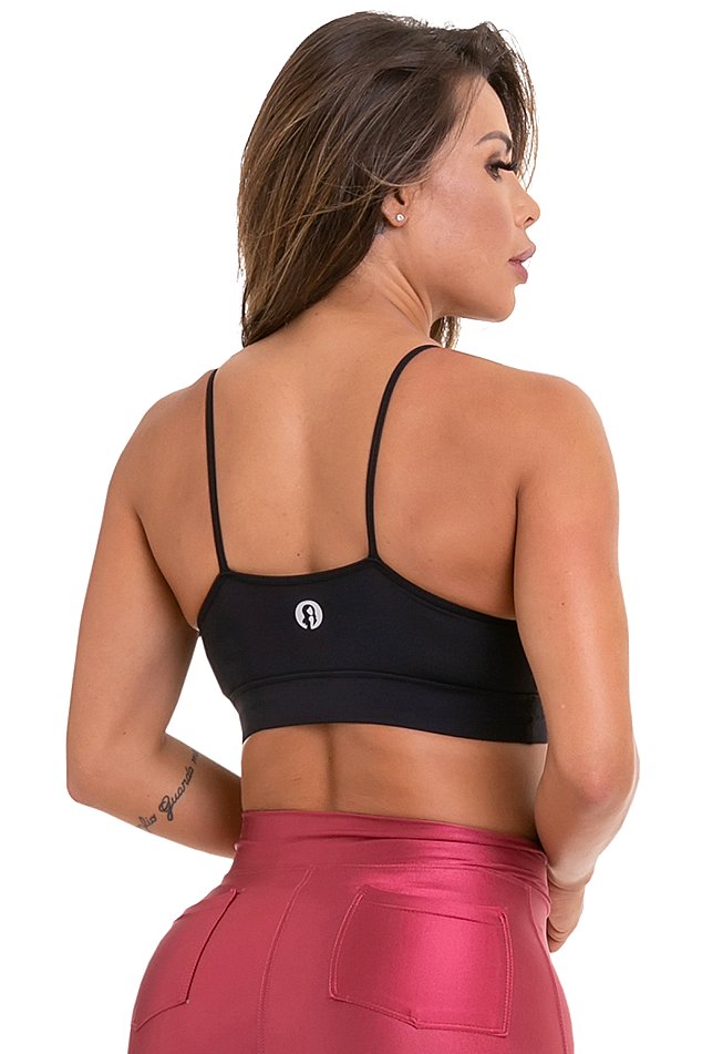 Garotafit - Top Transpassado Fiji Preto - TOB55A