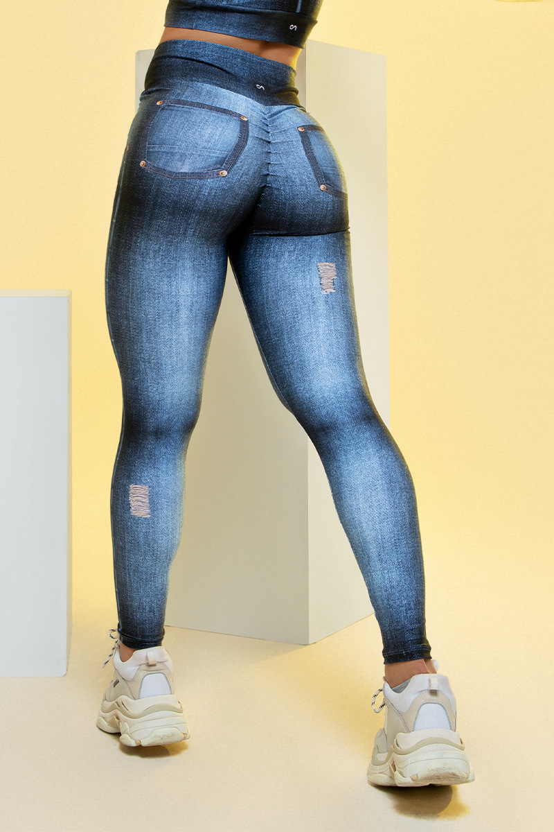 Canoan - Calça Scrunch Jeans Up Azul - 11087