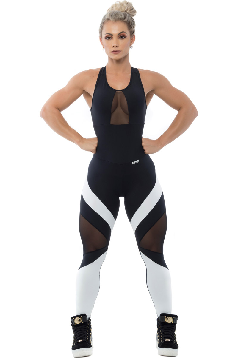 Elastic Power Trincks - Body Fit Black Trincks Jumpsuit - 104146