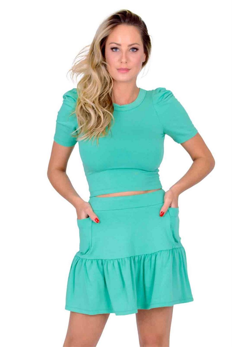 Miss Misses - Fitness Set Top and Pants sweat light Miss Mint Green - 80234023